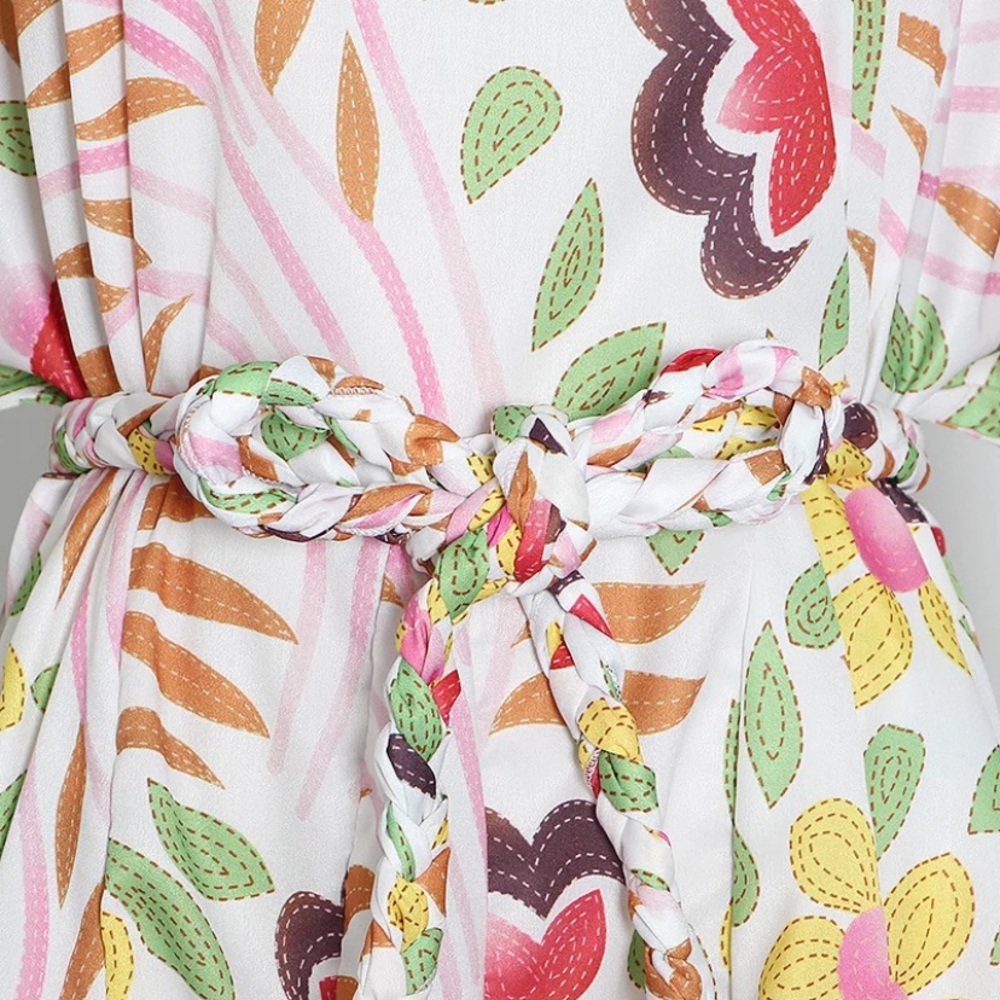 CLEARANCE Garden Party Floral Balloon Sleeve Mini Dress - Picture 4 of 8